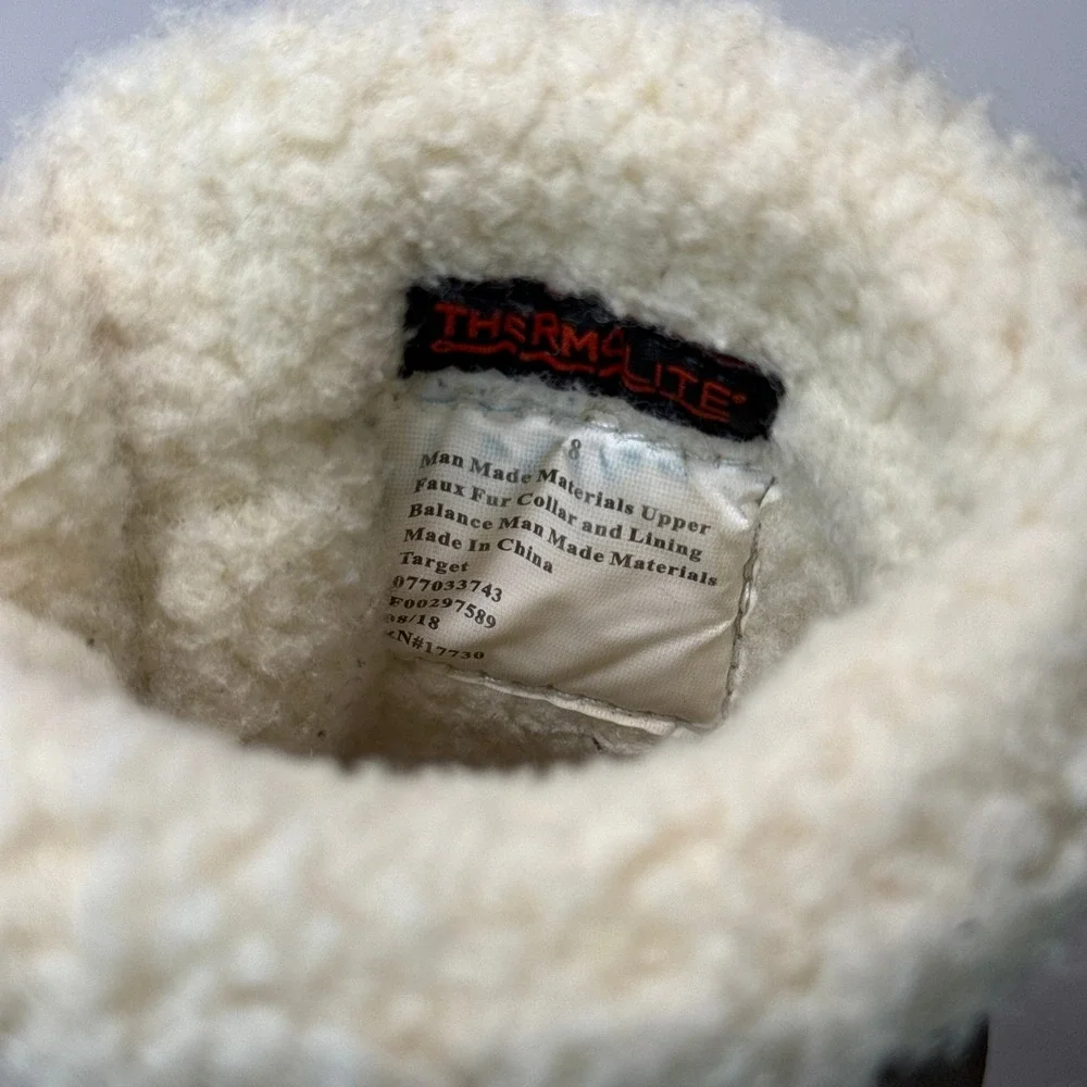 Cat & Jack Thermolite Kids Barkley Duck Boots Faux Fur Lined Toddler Size 8